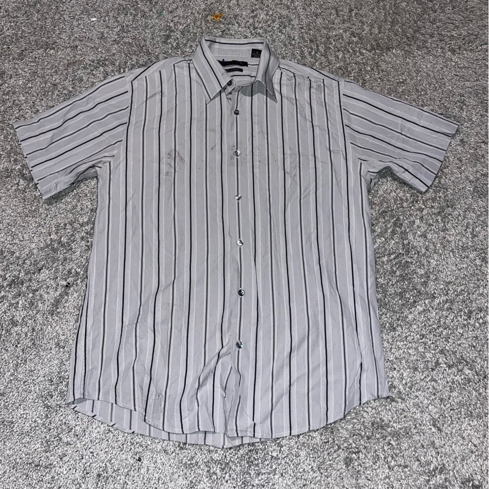 Men's Striped Gray Shirt